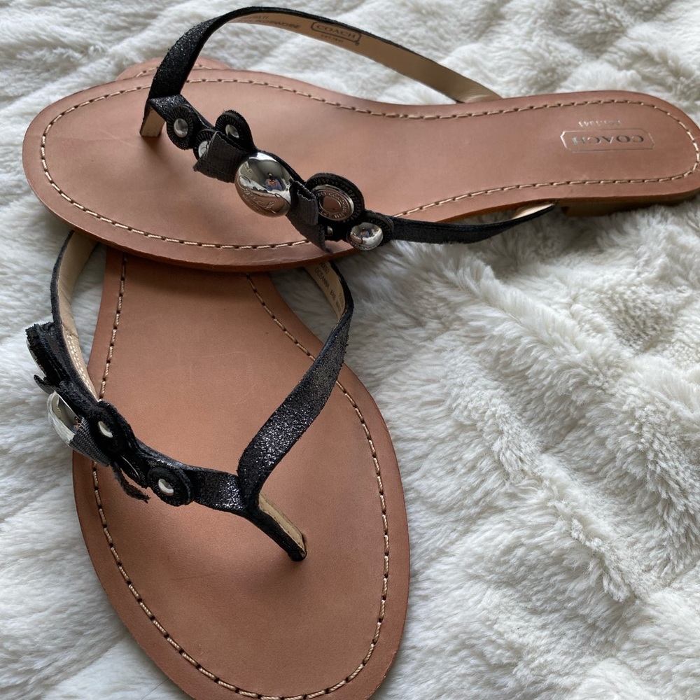 Coach Oceanna Metallic Sandal